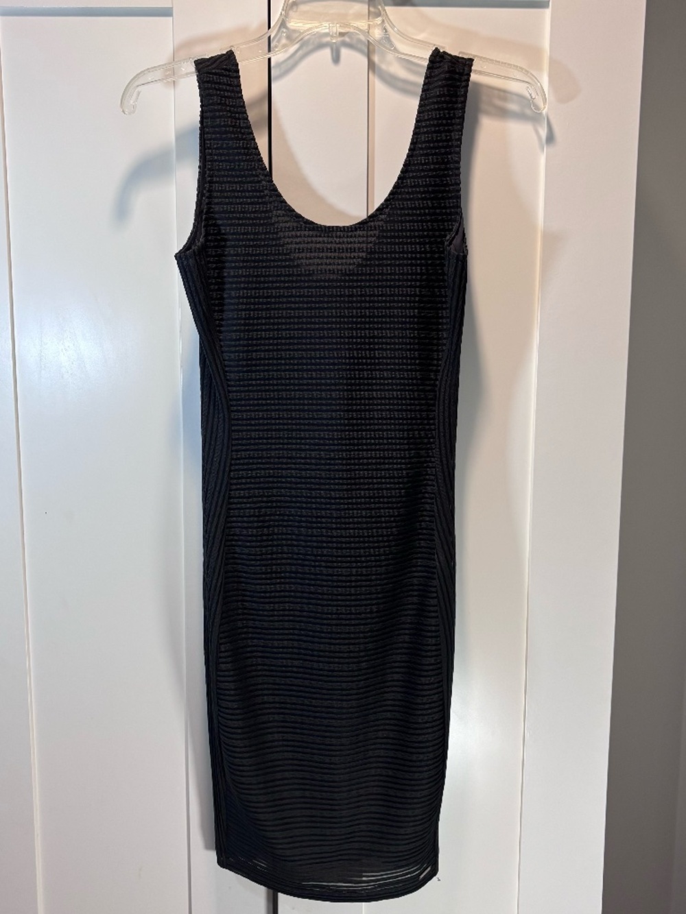 Armani Exchange A/X Little Black Dress Mini Sleeveless Wide Straps Size Women XS